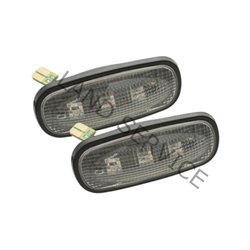 Répétiteurs d'Ailes Blanc LED homologués pour : Defender 90/110/130 TD5 et TD4