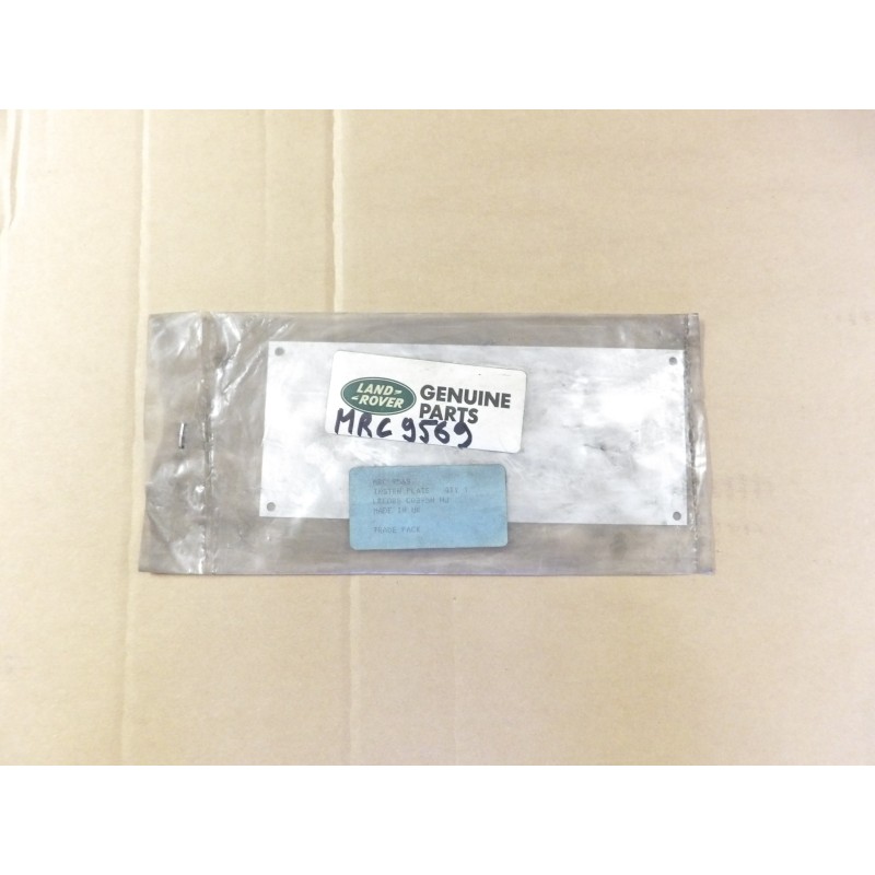 Plaque d'Instruction au Centre du Tableau de Bord