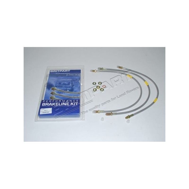 Kit Flexibles de Freins Type Aviation + 40mm pour : Defender 90 jusqu'à 1998