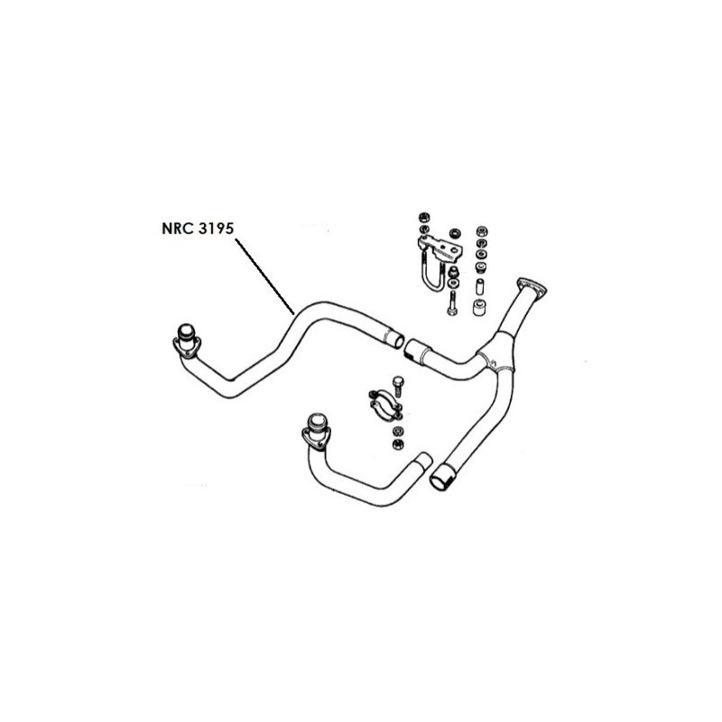 Tube d'Échappement Avant Droit