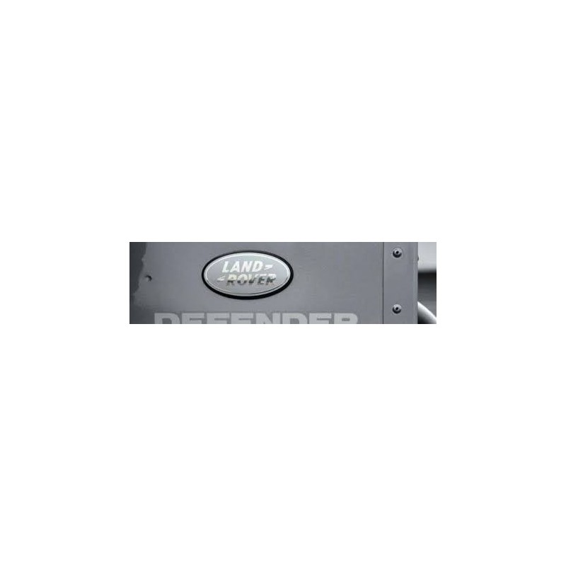 Logo Arrière Ovale " LAND-ROVER " de couleur ARGENT Monté à partir de 2007