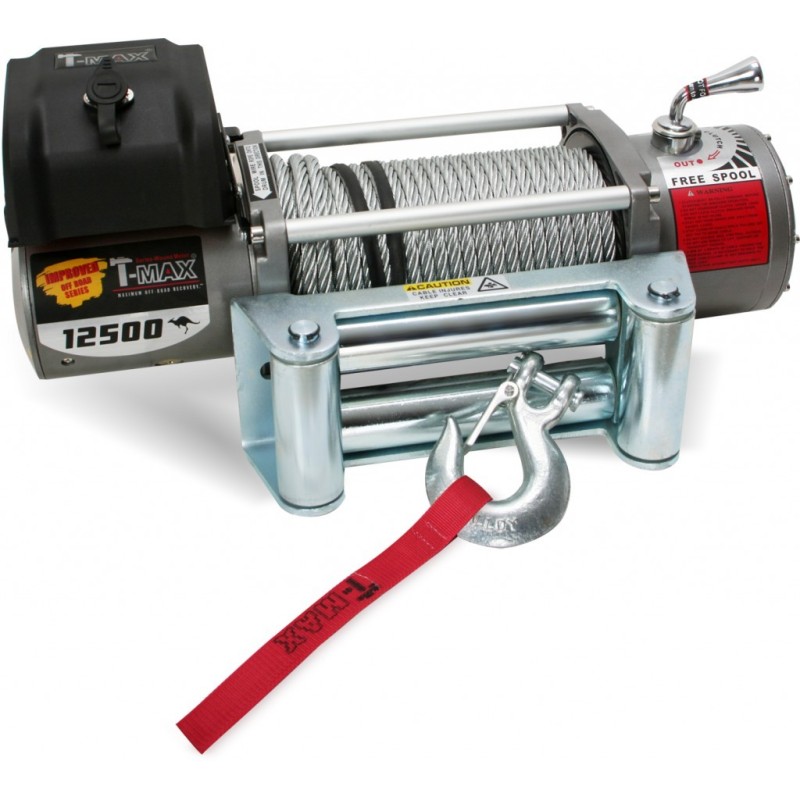Treuil T-MAX 5665kg 12500lbs câble acier commande radio 