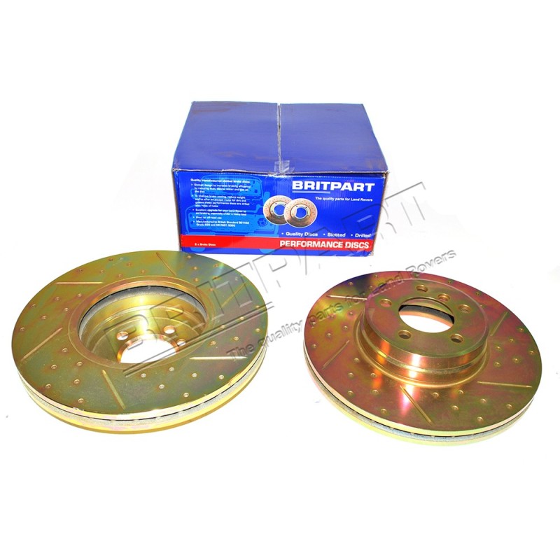 Disque de Frein Avant BRITPART Rainuré - Percé Monté jusqu'en 2005 pour : RANGE L322 