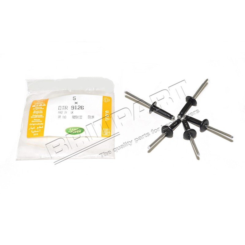 Rivet Métal NOIR d'Élargisseur d'Aile Avant