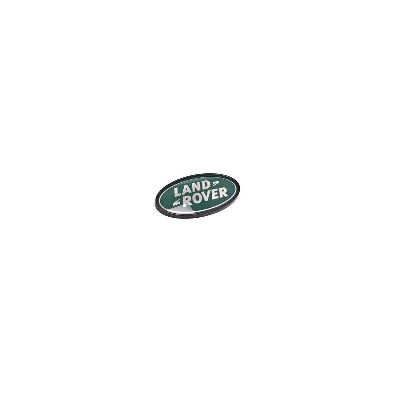 Logo Arrière Ovale " LAND-ROVER " de couleur ARGENT sur fond VERT Monté à partir de 2011