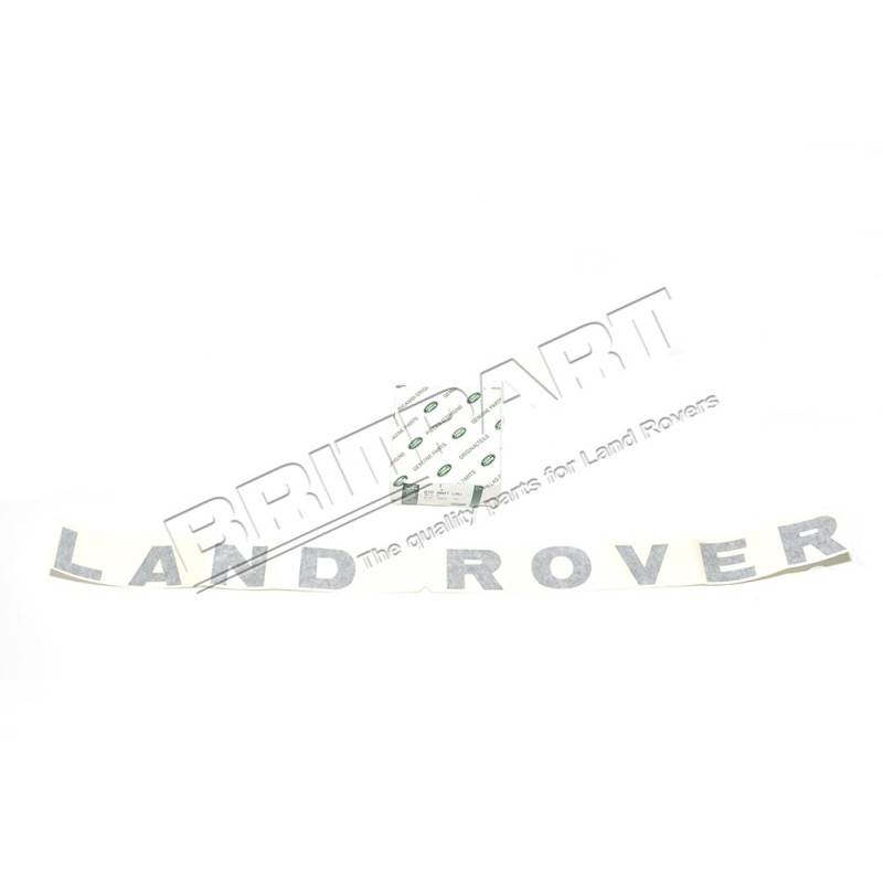 Autocolant " LAND ROVER " de Couleur GRIS du Capot Monté à partir de 1995