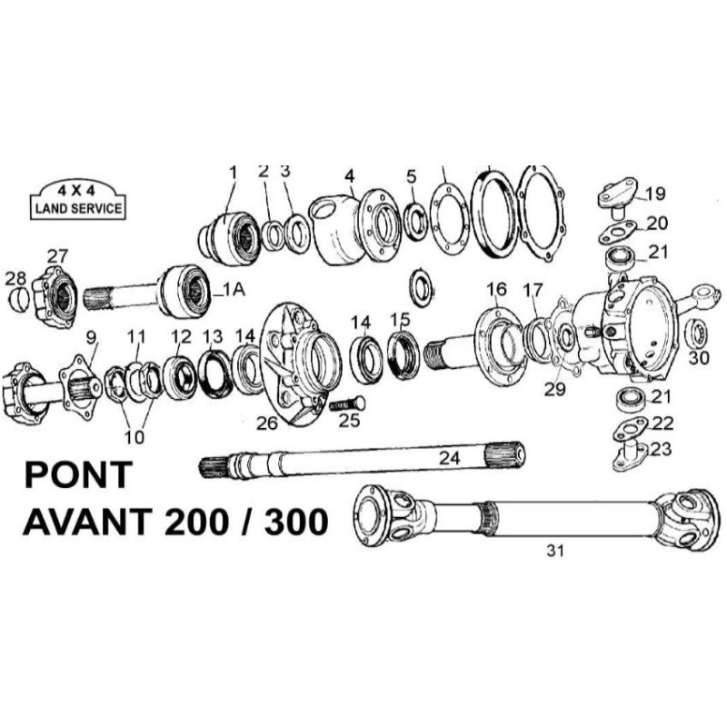VUE MONTAGE ESSIEU AVANT