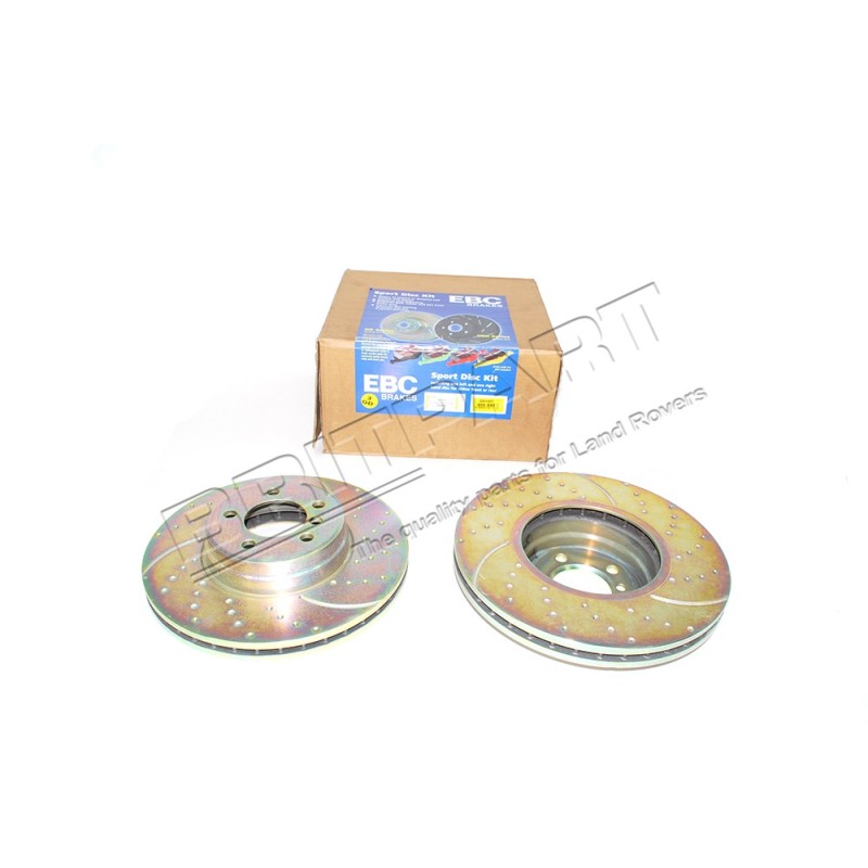 Disque de Frein Avant Ventilé EBC Monté jusqu'en 2005 pour : RANGE L322 