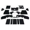 Kit de Moquette Avant NOIRE pour : DEFENDER 90/110/130 D-TD-TDi 200 