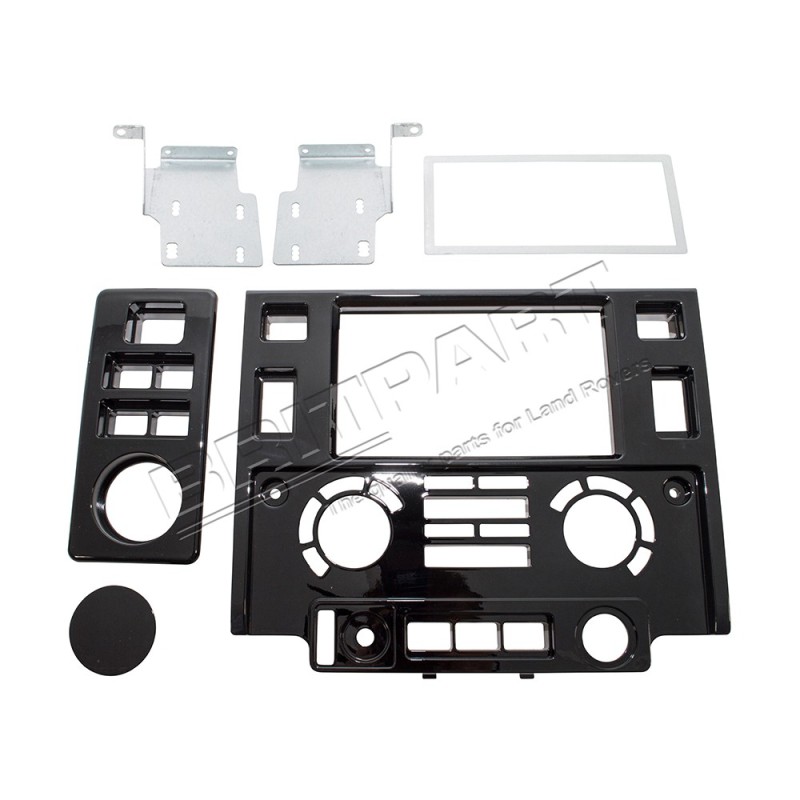 Console Centrale DOUBLE DIN couleur NOIR BRILLANT pour : Defender 90/110/130 TD4