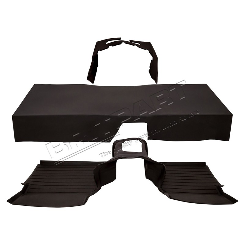 Kit Tapis Avant Complet couleur NOIR Montage avec Boite de Vitesse LT77