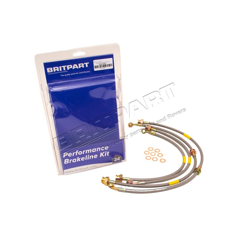 Flexibles de Frein Aviation + 40mm pour : DISCOVERY 2 TD5