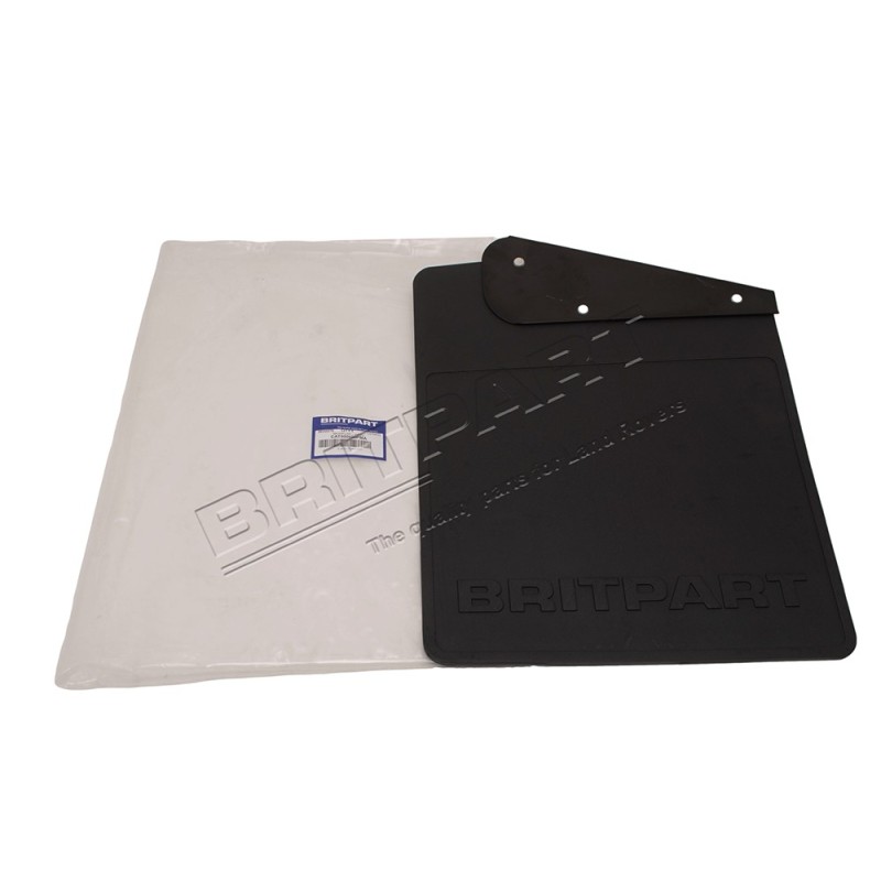 Bavette Arrière Gauche avec Logo BRITPART et Support pour : DEFENDER 90 sans Découpe pour l'échappement