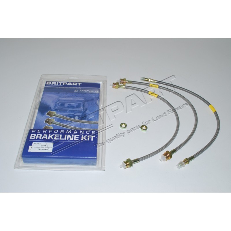 Flexible de Frein Aviation Réhausse + 40mm sans ABS pour : DISCOVERY 1 TDi 300