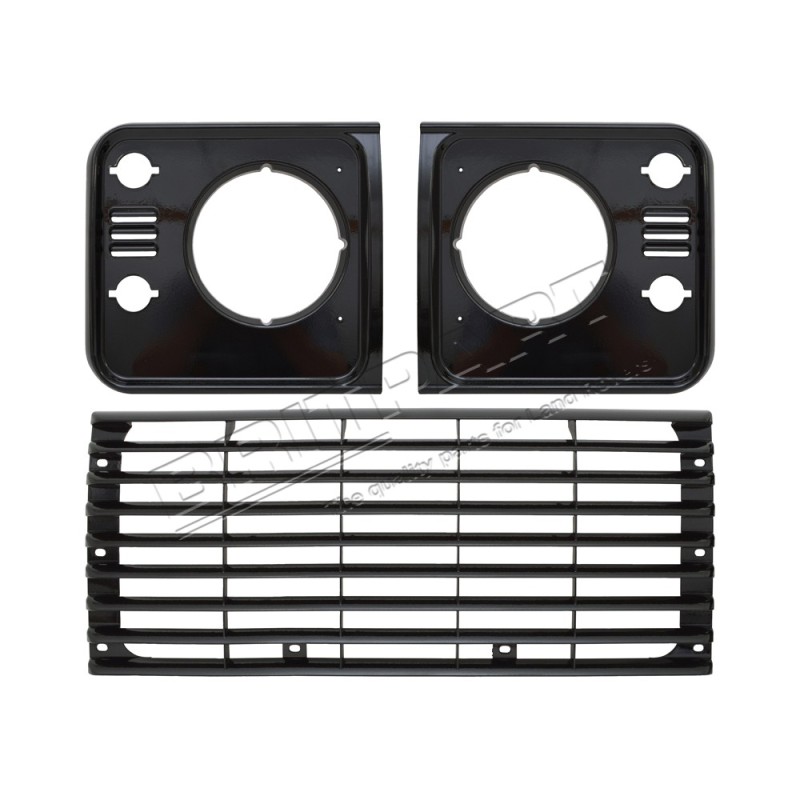 Kit Calandre et Enjoliveur de Phare en Plastique SANTORINI BLACK