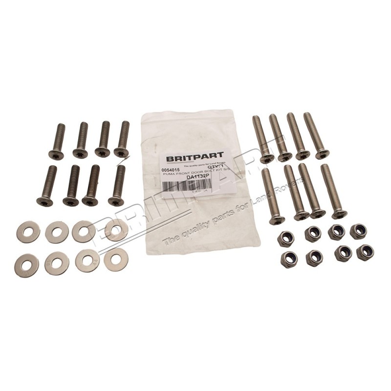 Kit Vis INOX des Charnière des 2 Portes Avant pour : Defender 90/110/130 TD4