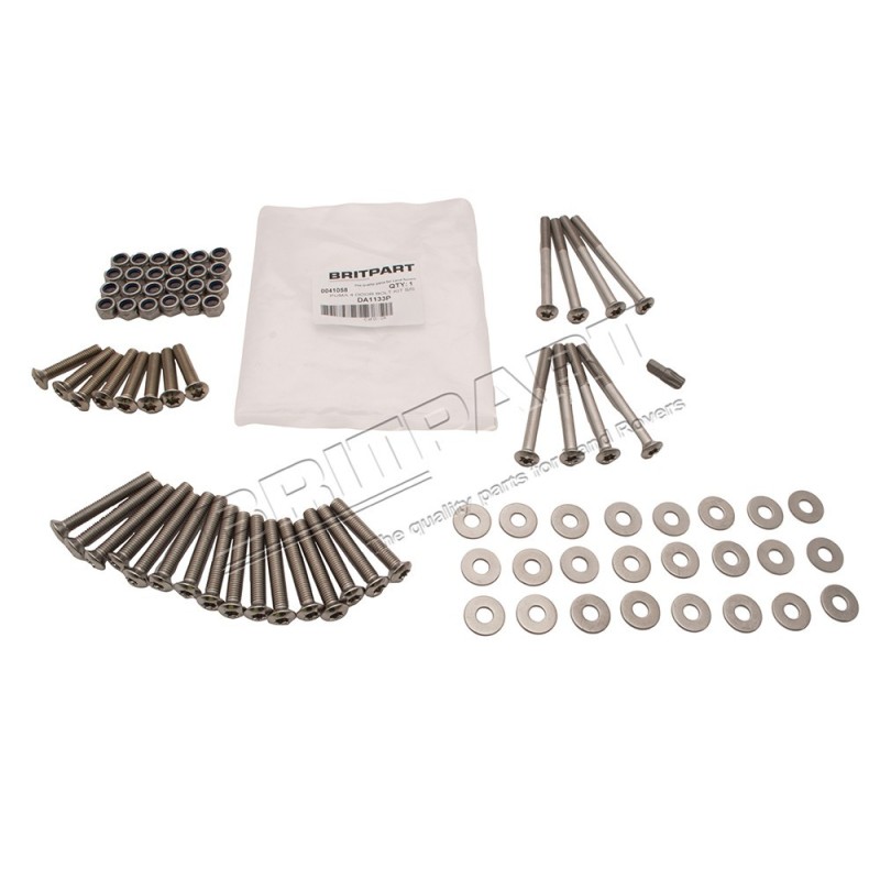 Kit Vis INOX des Charnières des 4 Portes Avant et Arrière pour : DEFENDER 110/130 TD4