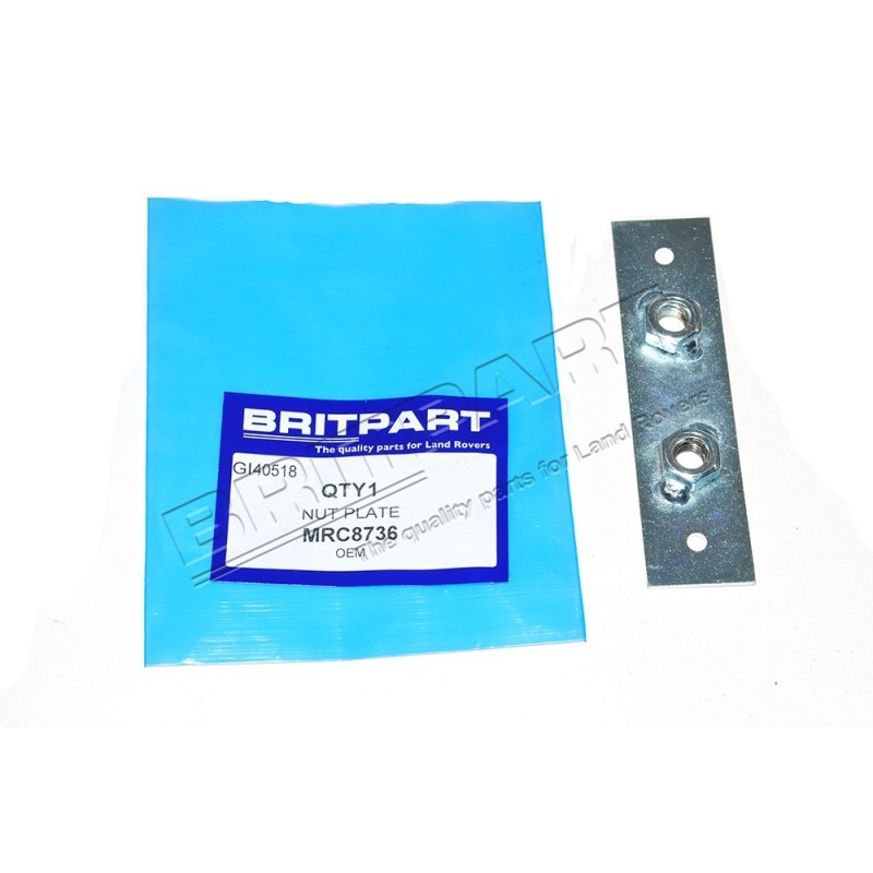 Plaque Contre Écrou de la Benne Arrière sur la Traverse