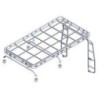 Galerie avec Rail des Bagages Complet Monté sur Arceau 10 pts pour : DEFENDER 110 Baché * SUR COMMANDE ± 10 JOURS *