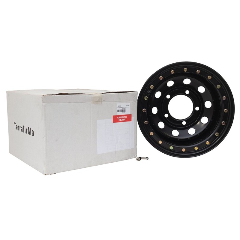 Jante Tôle style BEADLOCK 10" x 16" NOIR Brillant * SUR COMMANDE ± 10 JOURS *